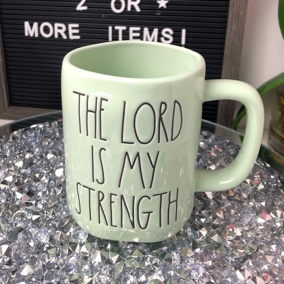 New Rae Dunn THE LORD IS MY STRENGTH mug - Picture 5 of 10
